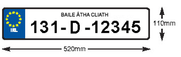 Image of acceptable post 2012 number plate format