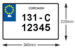 Image of acceptable post 2012 number plate format