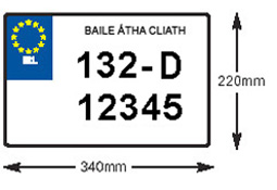 Image of acceptable post 2012 number plate format